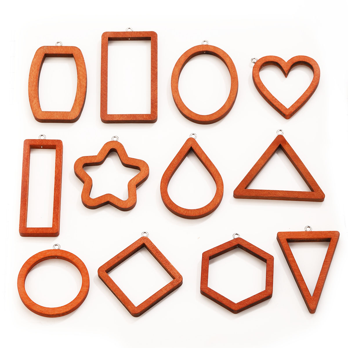 Woodworking Resin - 10PCS 삼각형 직사각형 나무 기하학적 참