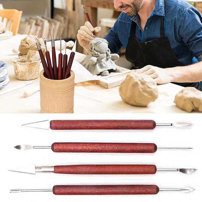 6pcs/세트 도자기 도구 점토 수리를위한 레드 우드  - Wood Chisel Set 리뷰 및 가격