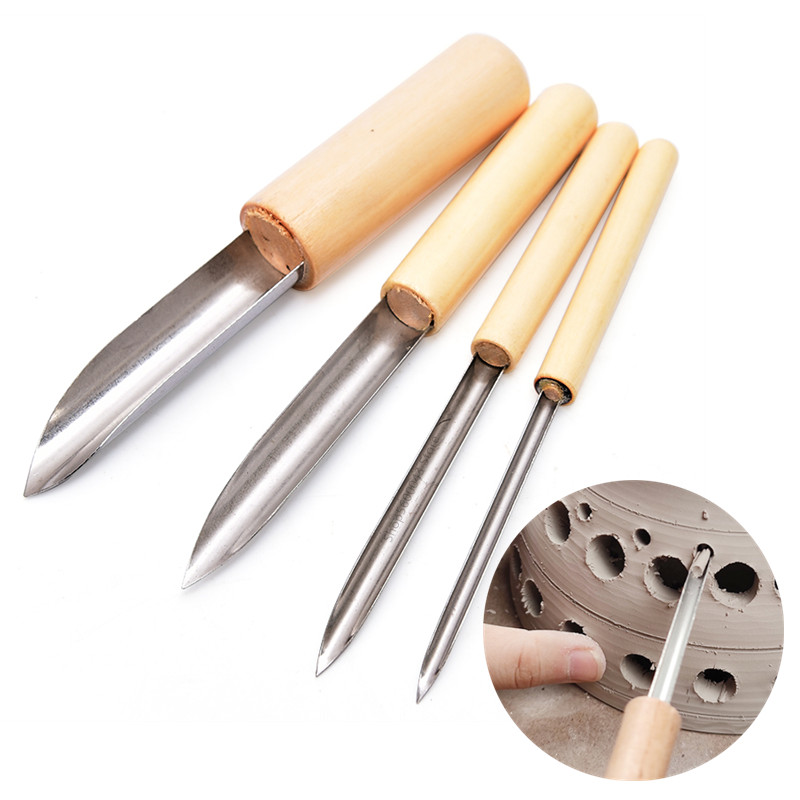 도자기 도구 펀처 4 개/대/세트 스테인레스 스틸 헤드 - Wood Chisel Set 리뷰 및 가격