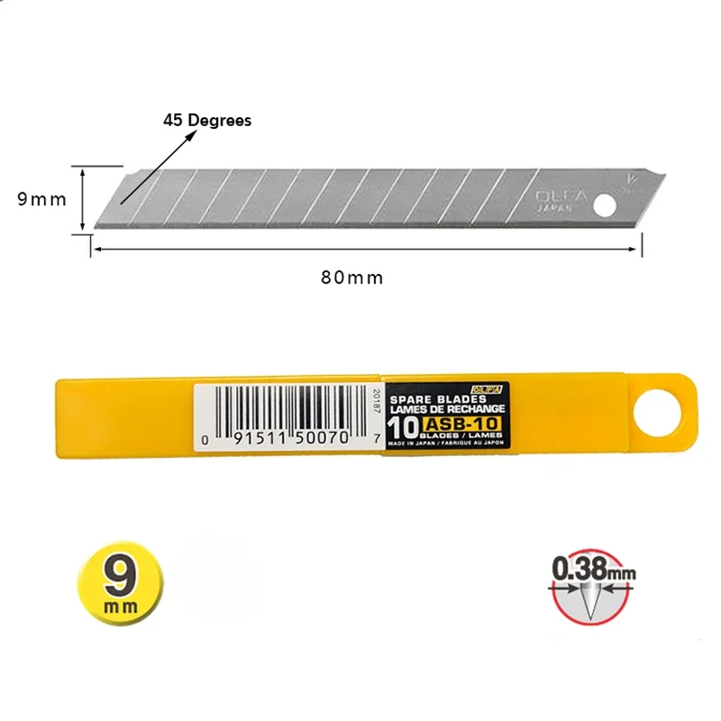 OLFA ASB-10 9mm 예비 블레이드 10pcs  - Woodworking Wallpaper 리뷰 및 가격