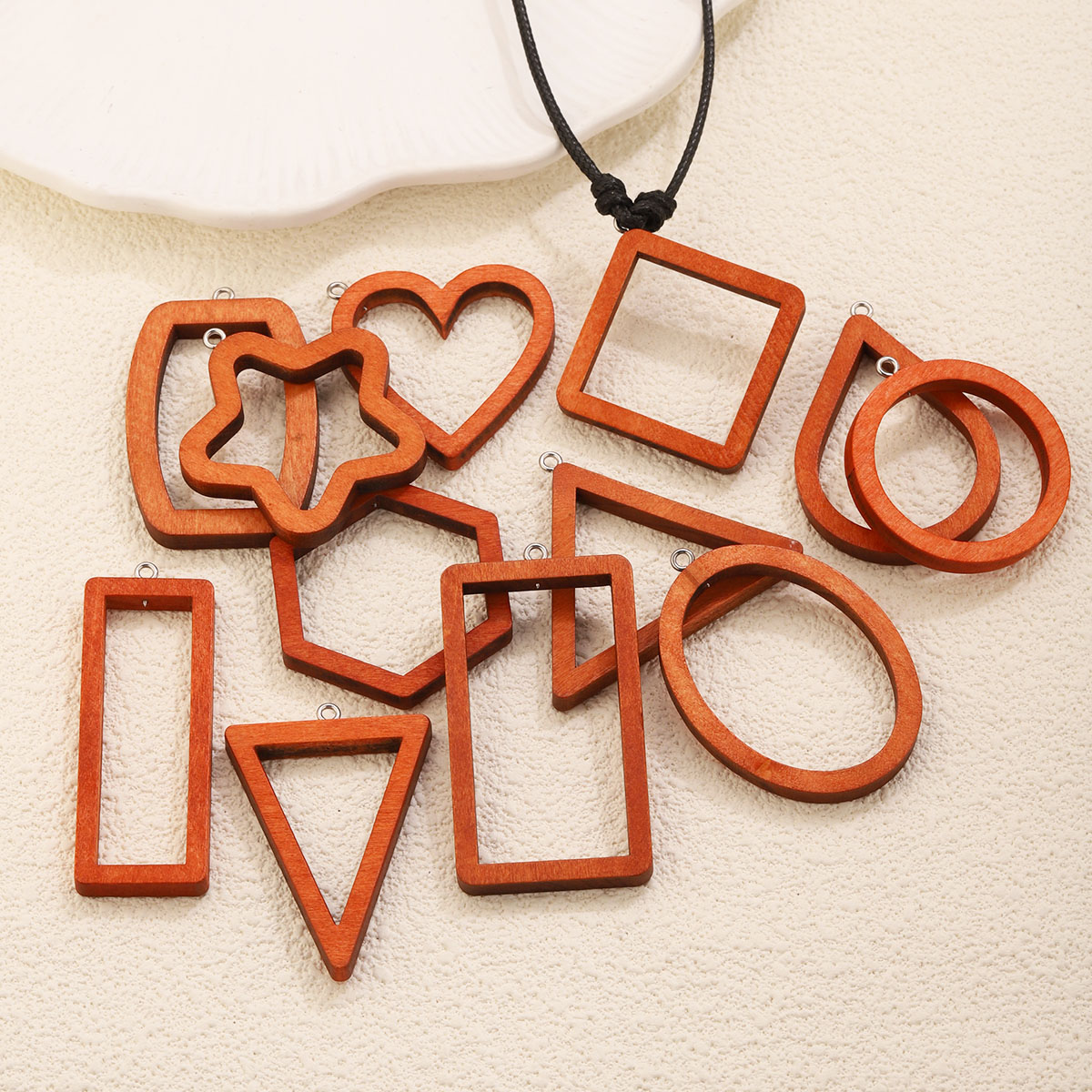 10PCS 삼각형 직사각형 나무 기하학적 참 장식품 귀 - Woodworking Resin 리뷰 및 가격